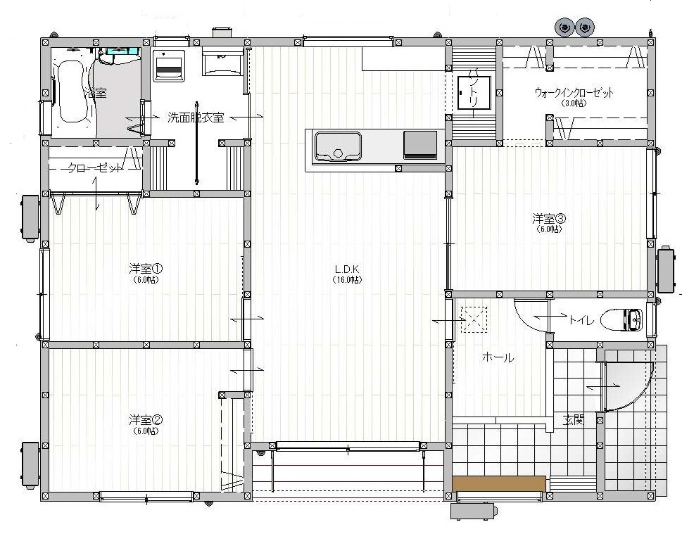 下青島モデル間取り図